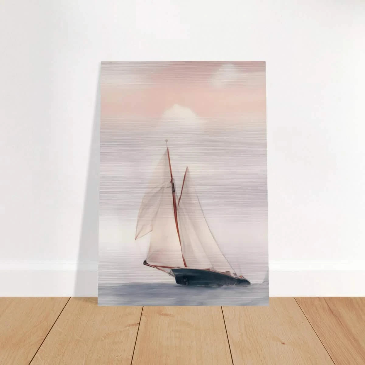 Sailboat at Sea – Nautical Seascape Wall Art Print - Brushed Aluminum Print - 70x100 cm / 28x40″ -