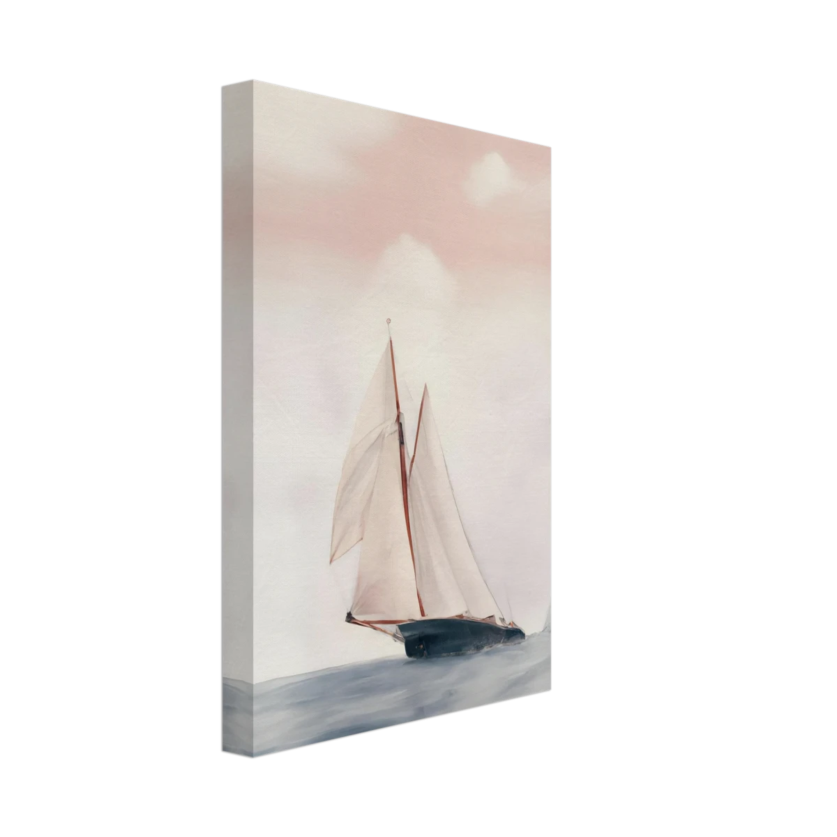 Sailboat at Sea – Nautical Seascape Wall Art Print - Canvas - 20x30 cm / 8x12″ -