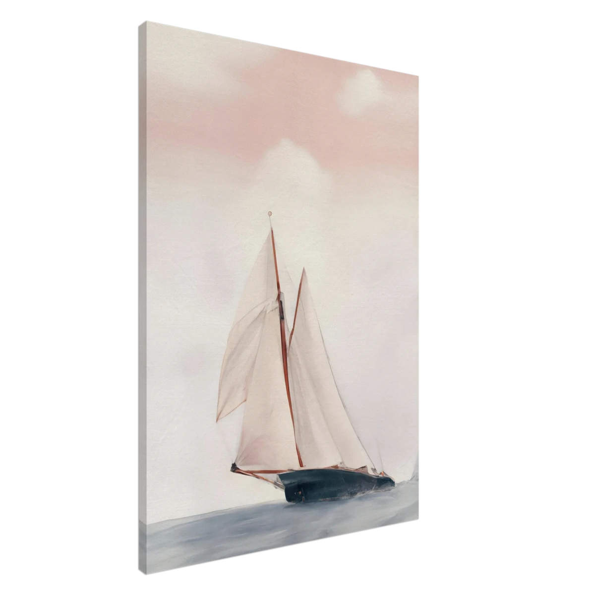 Sailboat at Sea – Nautical Seascape Wall Art Print - Canvas - 70x100 cm / 28x40″ -