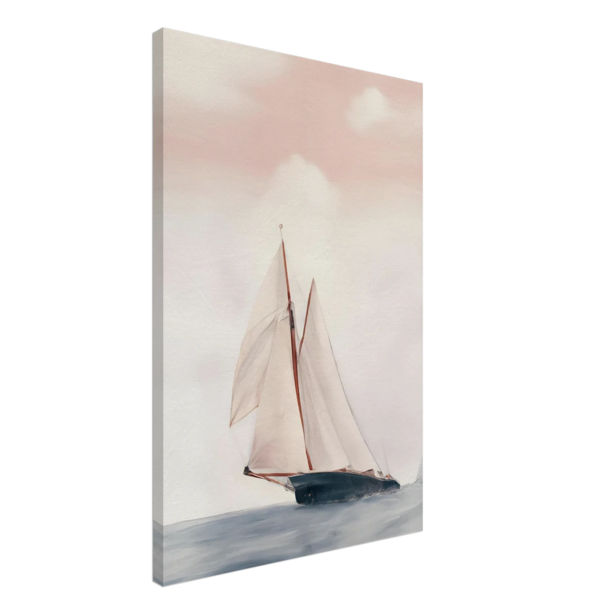 Sailboat at Sea – Nautical Seascape Wall Art Print - Canvas - 50x75 cm / 20x30″ -