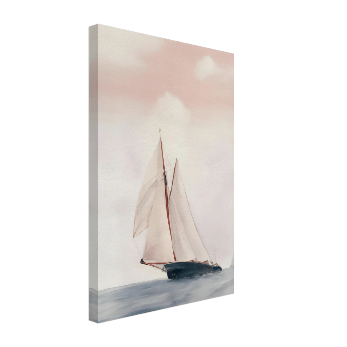 Sailboat at Sea – Nautical Seascape Wall Art Print - Canvas - 30x45 cm / 12x18″ -