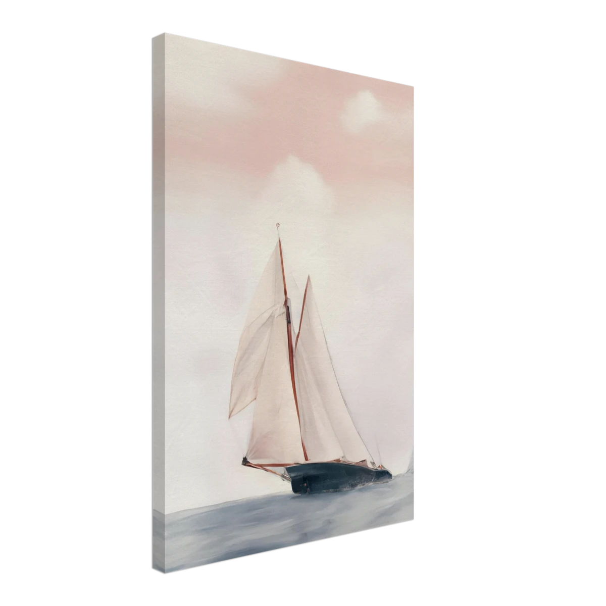 Sailboat at Sea – Nautical Seascape Wall Art Print - Canvas - 40x60 cm / 16x24″ -