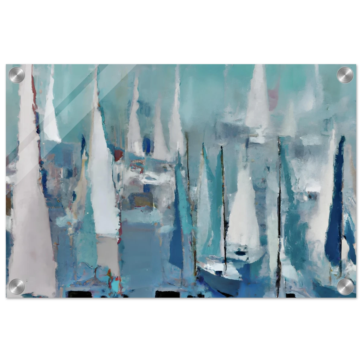 "Sailing Dreams" – An Abstract Nautical Masterpiece | Wall art print - Wood Prints - 50x75 cm / 20x30″ -