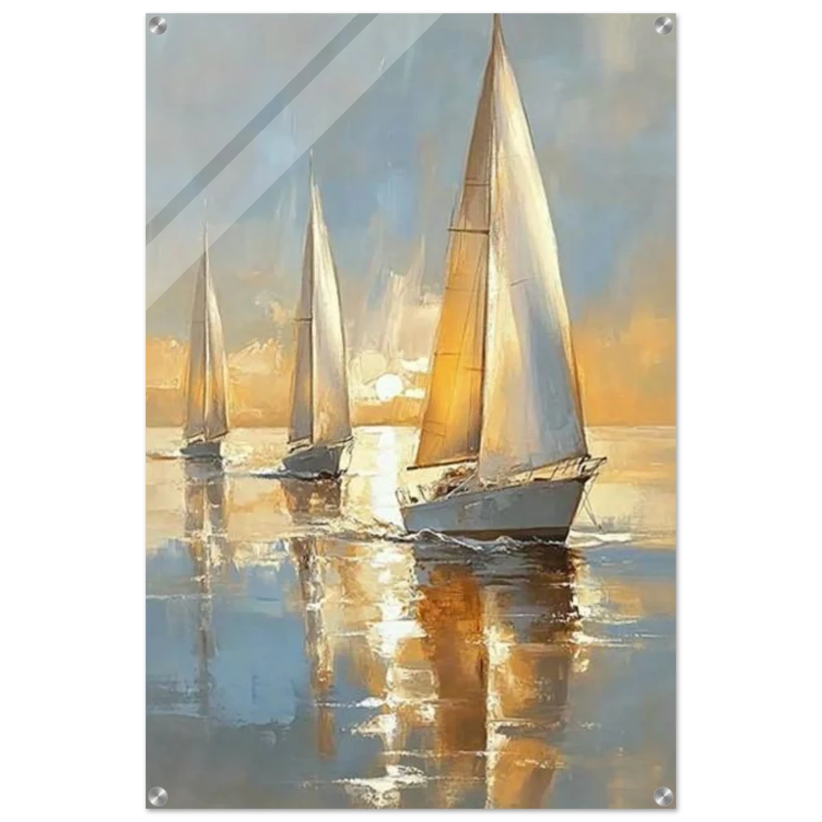 Sailing into the Horizon – A Tranquil Nautical Masterpiece | Wall art Print - Acrylic Print - 60x90 cm / 24x36″ -