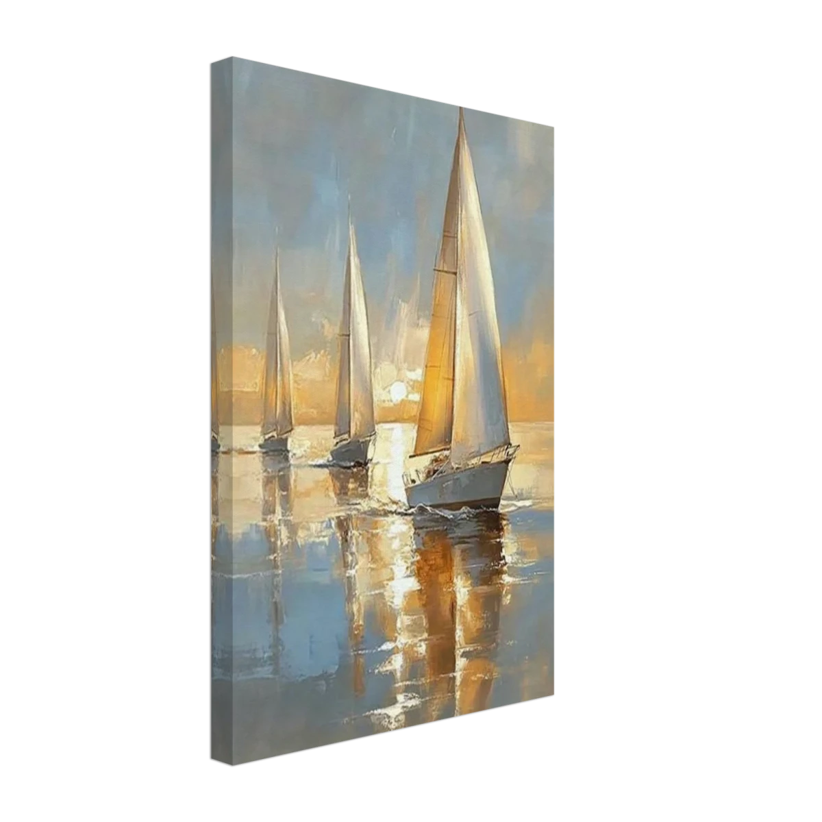 Sailing into the Horizon – A Tranquil Nautical Masterpiece | Wall art Print - Canvas - 30x45 cm / 12x18″ -