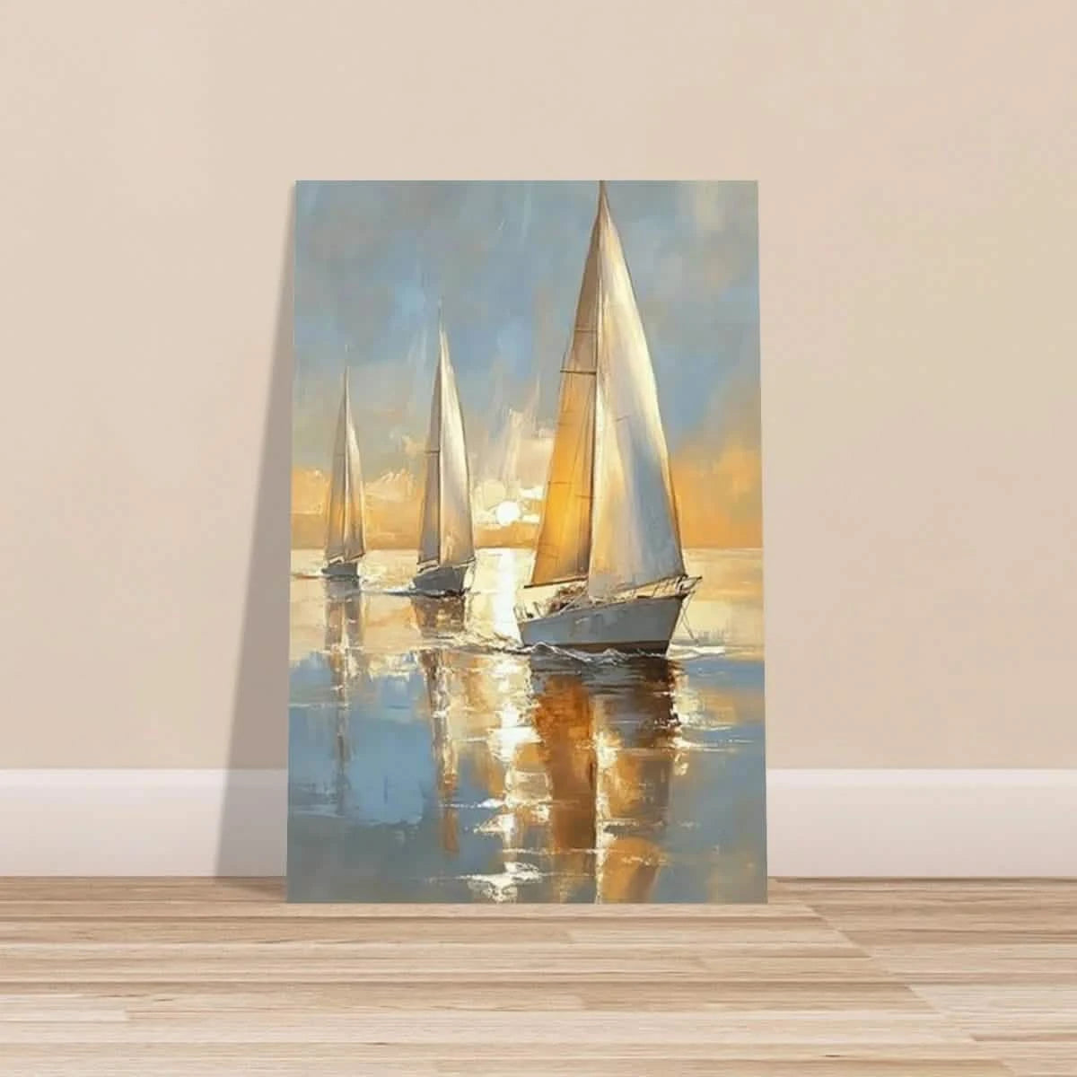 Sailing into the Horizon – A Tranquil Nautical Masterpiece | Wall art Print - Aluminum Print - 50x75 cm / 20x30″ -