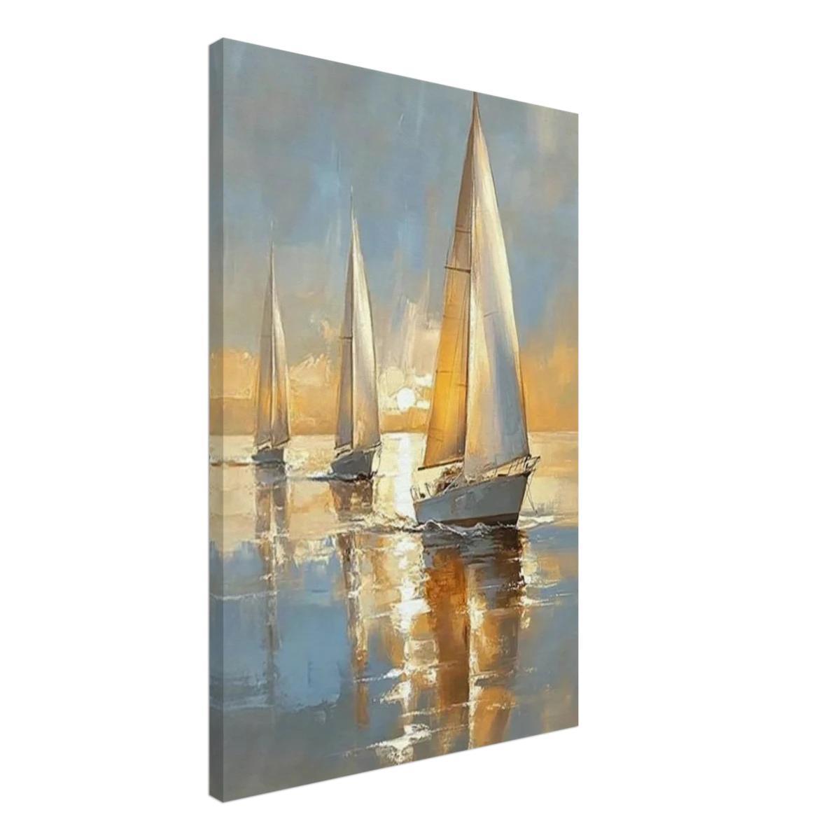 Sailing into the Horizon – A Tranquil Nautical Masterpiece | Wall art Print - Canvas - 50x75 cm / 20x30″ -