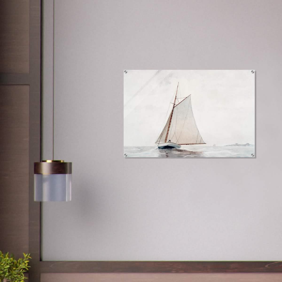 Sailing Off Gloucester by Winslow Homer Cornell - Acrylic Print - 60x90 cm / 24x36″ -