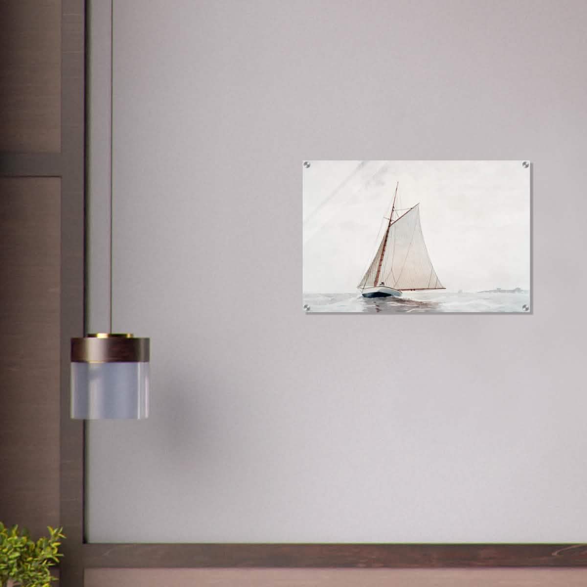 Sailing Off Gloucester by Winslow Homer Cornell - Acrylic Print - 50x75 cm / 20x30″ -