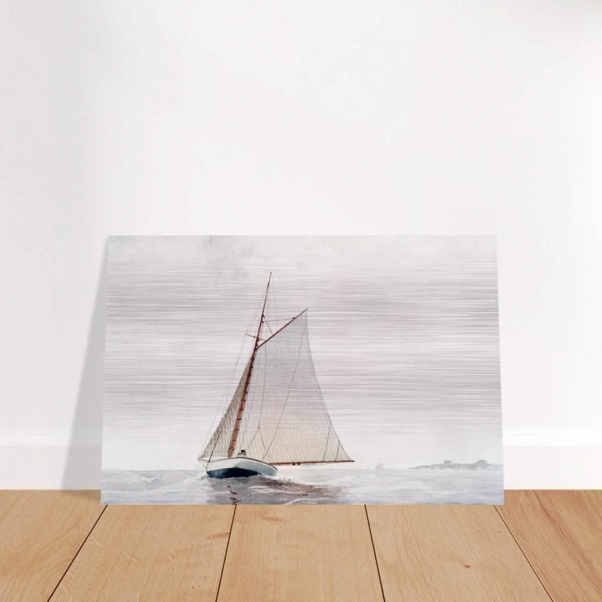 Sailing Off Gloucester by Winslow Homer Cornell - Brushed Aluminum Print - 60x90 cm / 24x36″ -