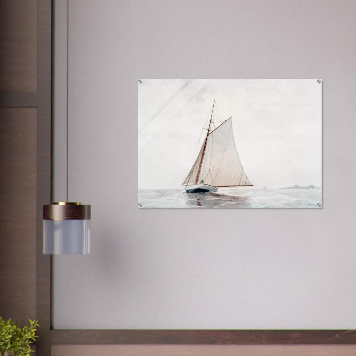 Sailing Off Gloucester by Winslow Homer Cornell - Acrylic Print - 70x100 cm / 28x40″ -