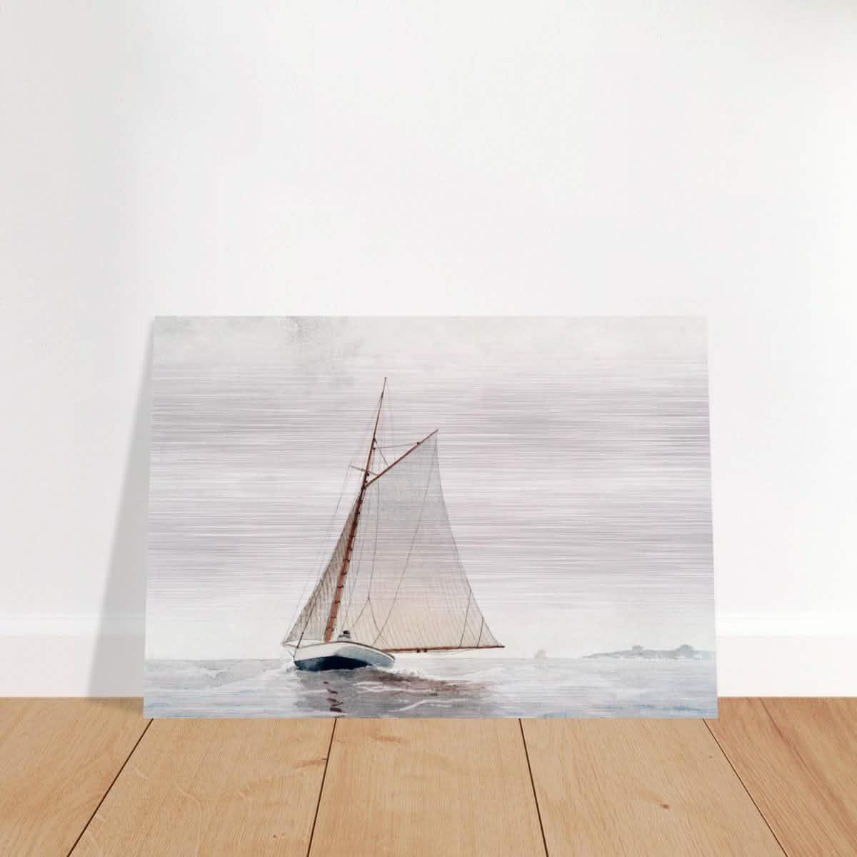 Sailing Off Gloucester by Winslow Homer Cornell - Brushed Aluminum Print - 70x100 cm / 28x40″ -