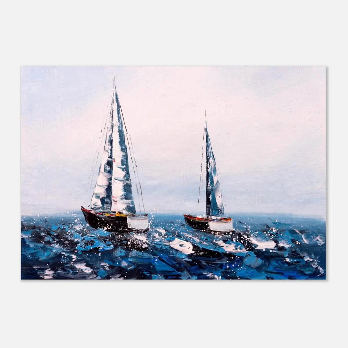 Sailing the Waves – Nautical Seascape Wall Art Print - Aluminum Print - 70x100 cm / 28x40″ -