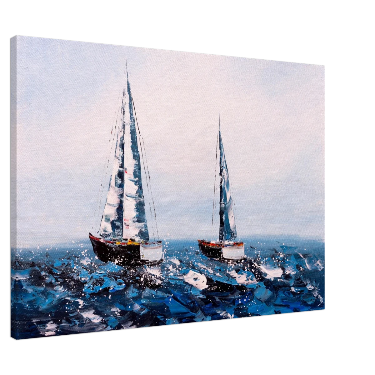 Sailing the Waves – Nautical Seascape Wall Art Print - Canvas - 70x100 cm / 28x40″ -