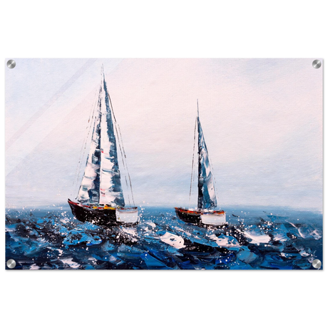 Sailing the Waves – Nautical Seascape Wall Art Print - Acrylic Print - 50x75 cm / 20x30″ -