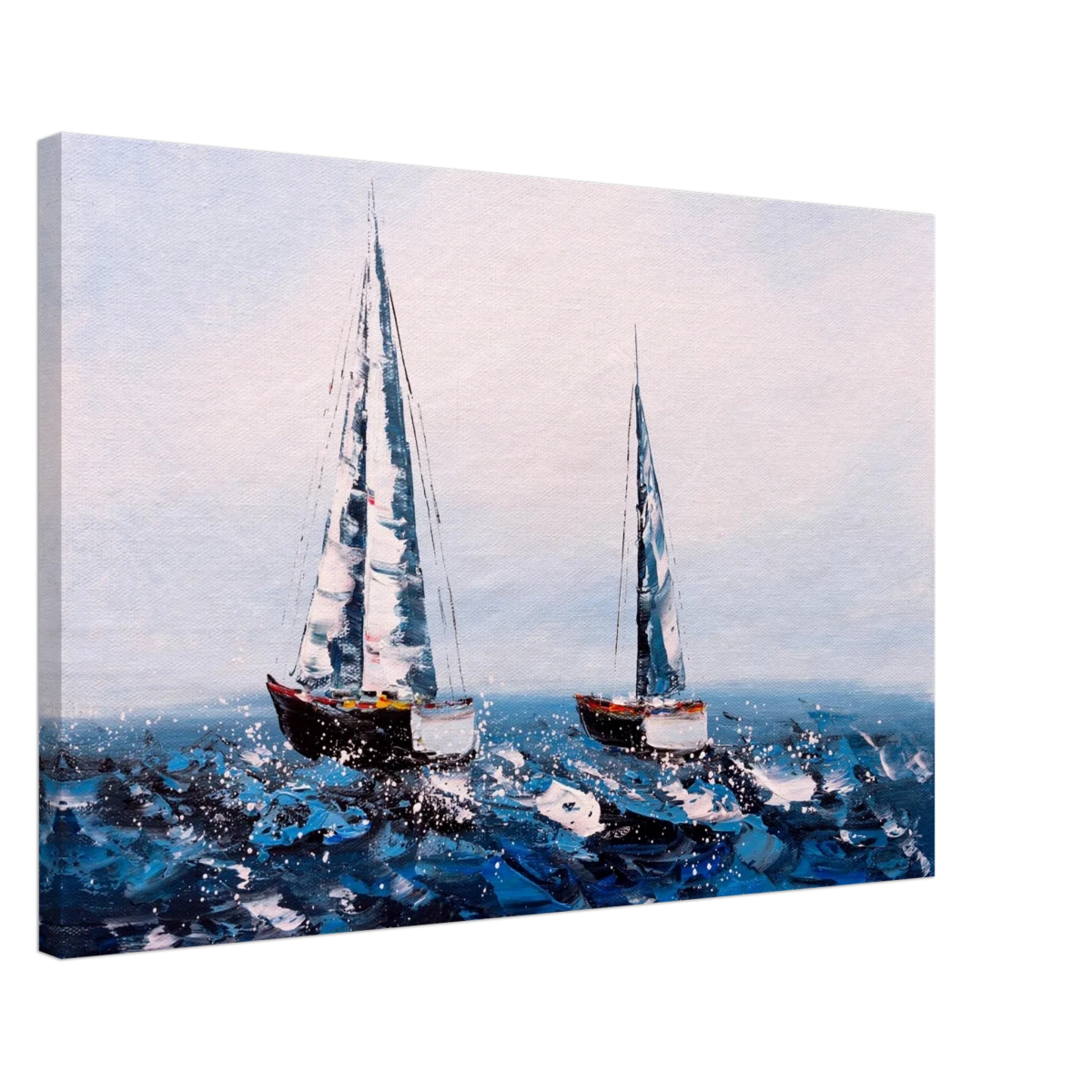 Sailing the Waves – Nautical Seascape Wall Art Print - Canvas - 50x75 cm / 20x30″ -