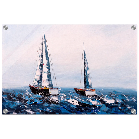 Sailing the Waves – Nautical Seascape Wall Art Print - Acrylic Print - 40x60 cm / 16x24″ -