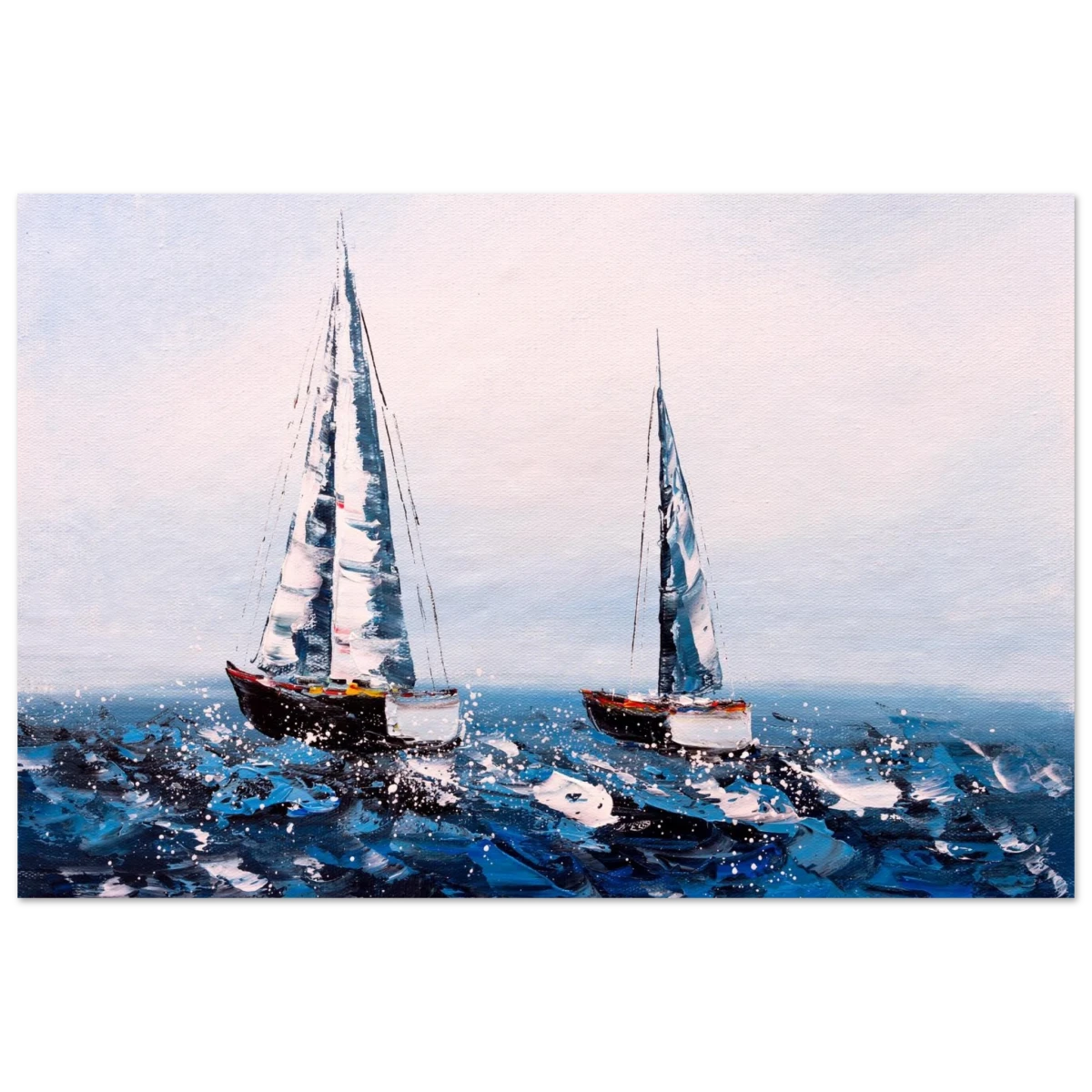 Sailing the Waves – Nautical Seascape Wall Art Print - Fine Art Poster - 40x60 cm / 16x24″ -