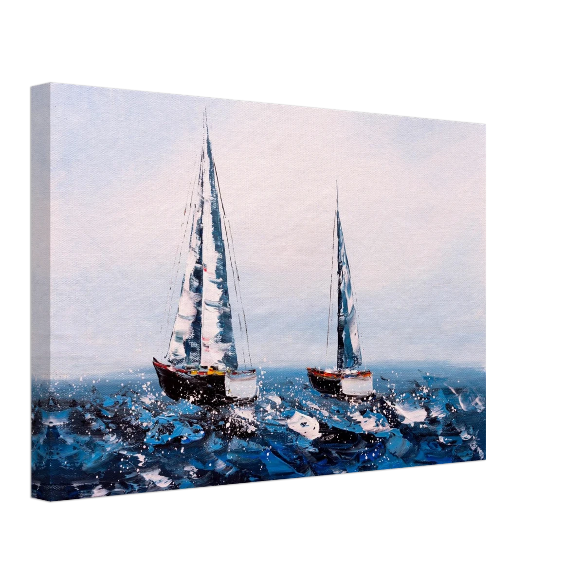 Sailing the Waves – Nautical Seascape Wall Art Print - Canvas - 30x45 cm / 12x18″ -