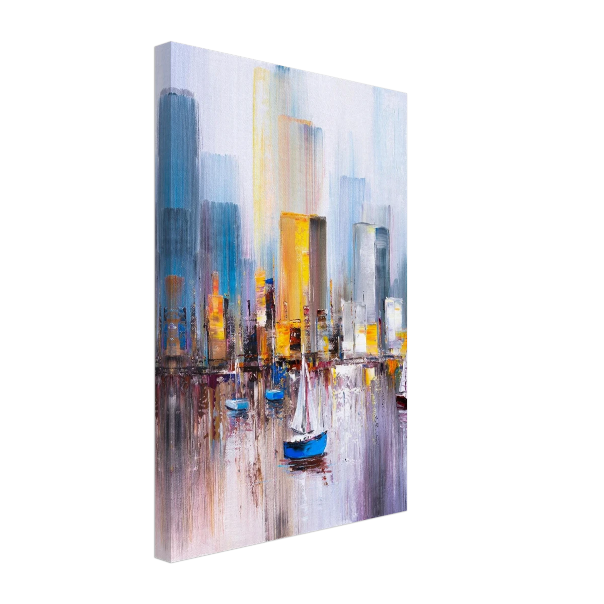 “Sails & Skylines” – Urban Reflections in Motion | Modern Wall art Print - Canvas - 30x45 cm / 12x18″ -