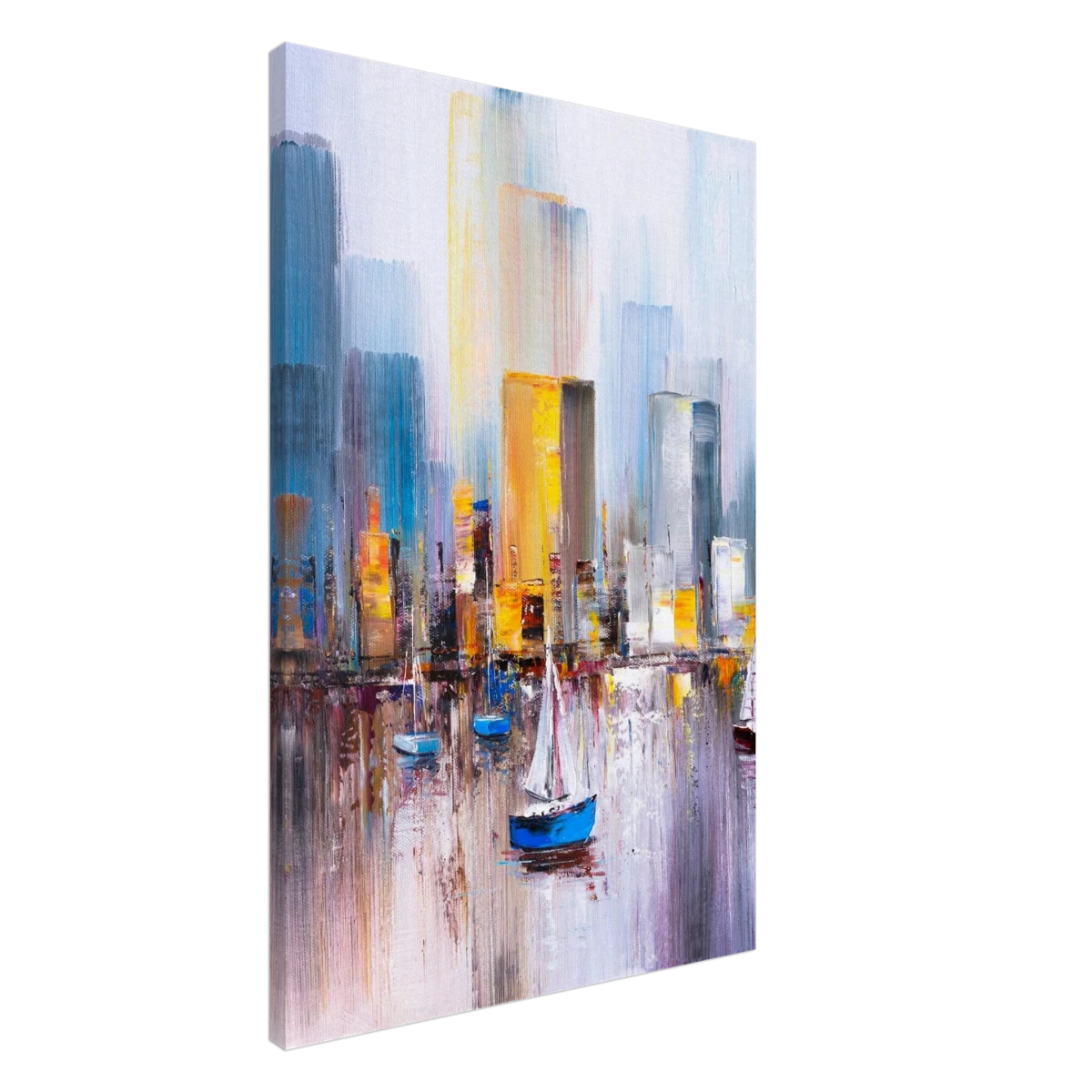“Sails & Skylines” – Urban Reflections in Motion | Modern Wall art Print - Canvas - 60x90 cm / 24x36″ -