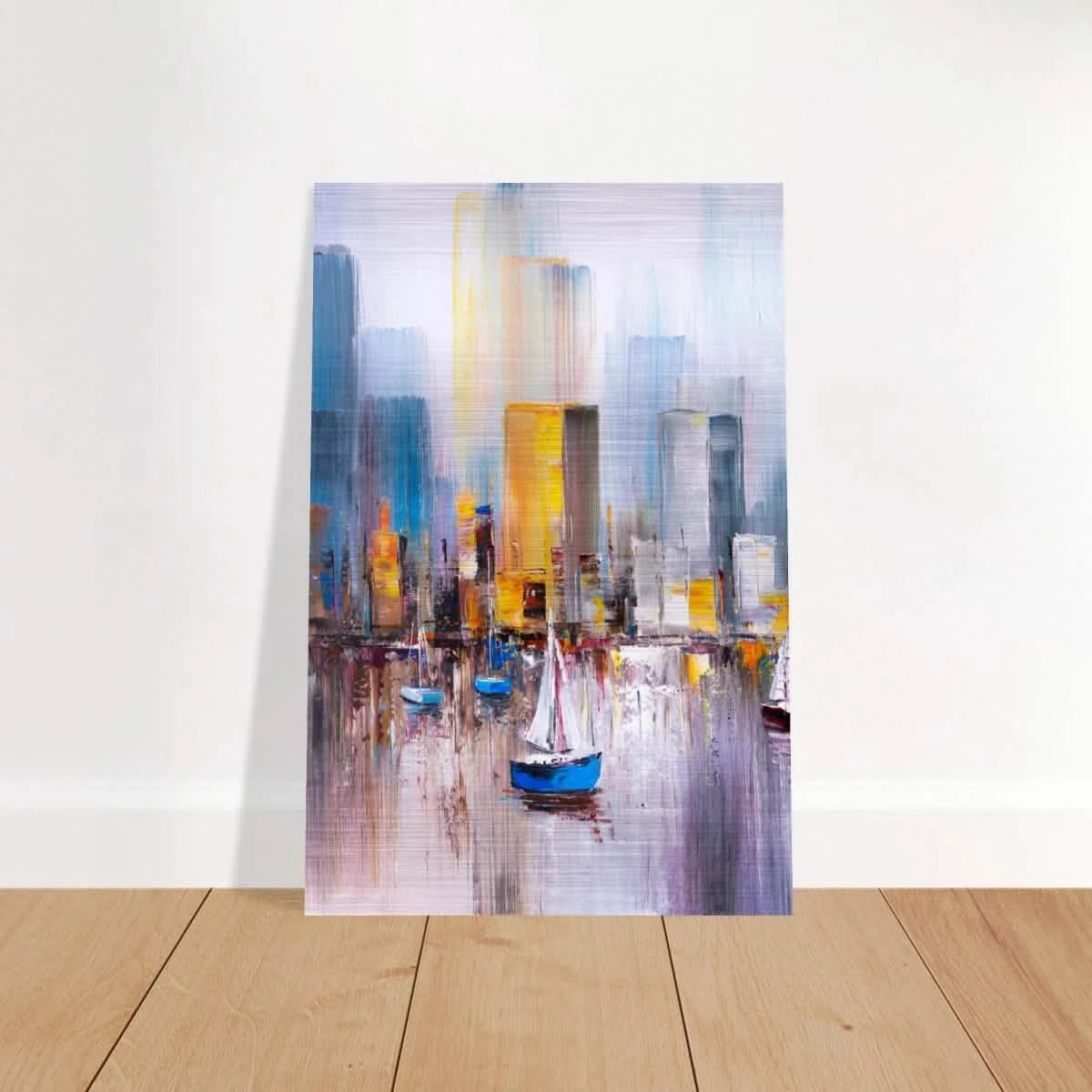 “Sails & Skylines” – Urban Reflections in Motion | Modern Wall art Print - Brushed Aluminum Print - 30x45 cm / 12x18″ -