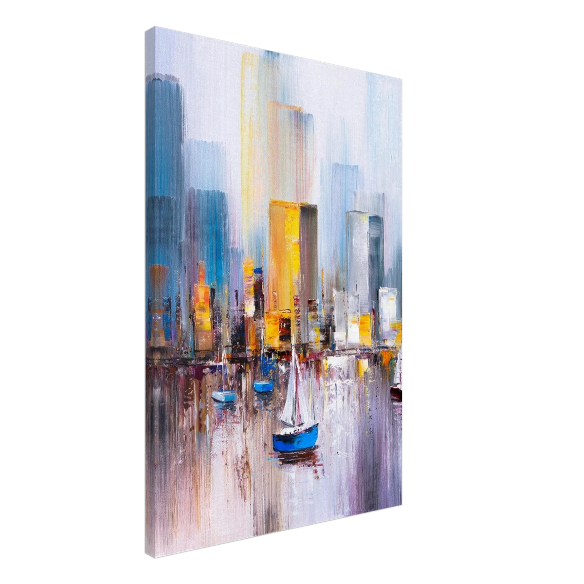 “Sails & Skylines” – Urban Reflections in Motion | Modern Wall art Print - Canvas - 50x75 cm / 20x30″ -