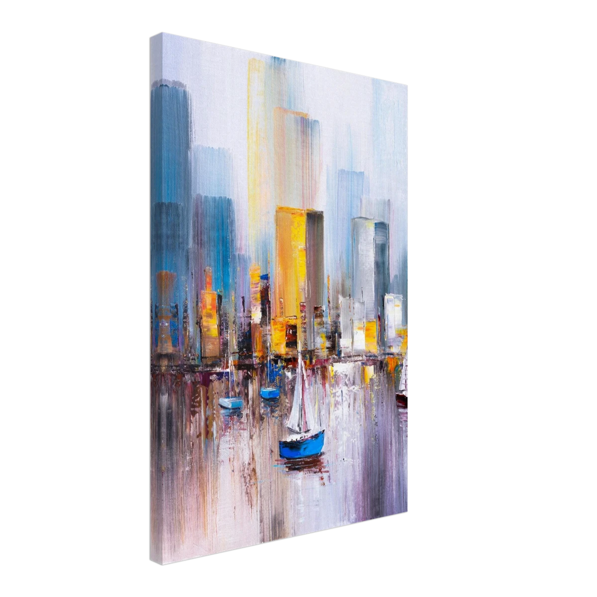 “Sails & Skylines” – Urban Reflections in Motion | Modern Wall art Print - Canvas - 40x60 cm / 16x24″ -