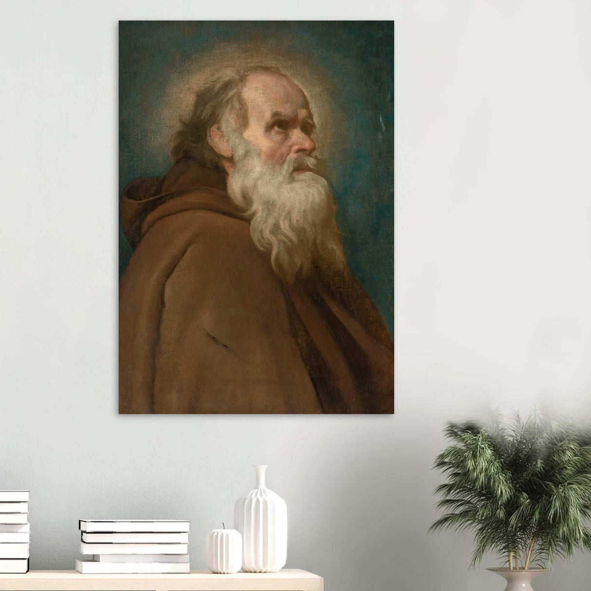 Saint Anthony Abbot Vintage by Diego Velazquez - Wood Prints - 70x100 cm / 28x40″ - 20 mm