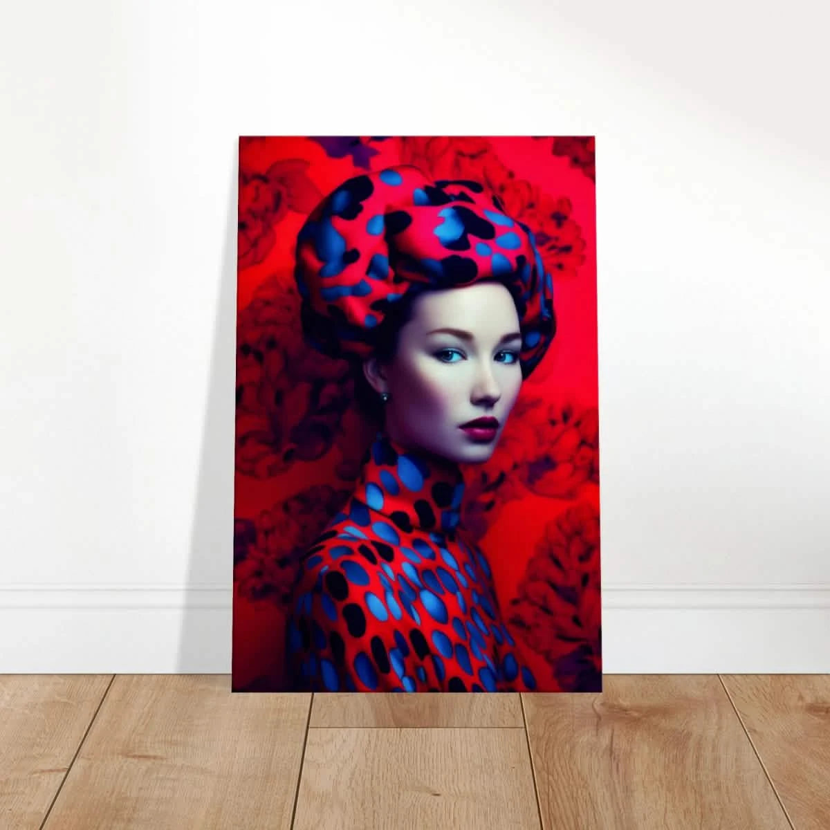 "Scarlet Gaze" – Bold Contemporary Fashion Portrait | Wall Art Print | 3 Design Options - Design Option 3 - 40x60 cm / 16x24″ -