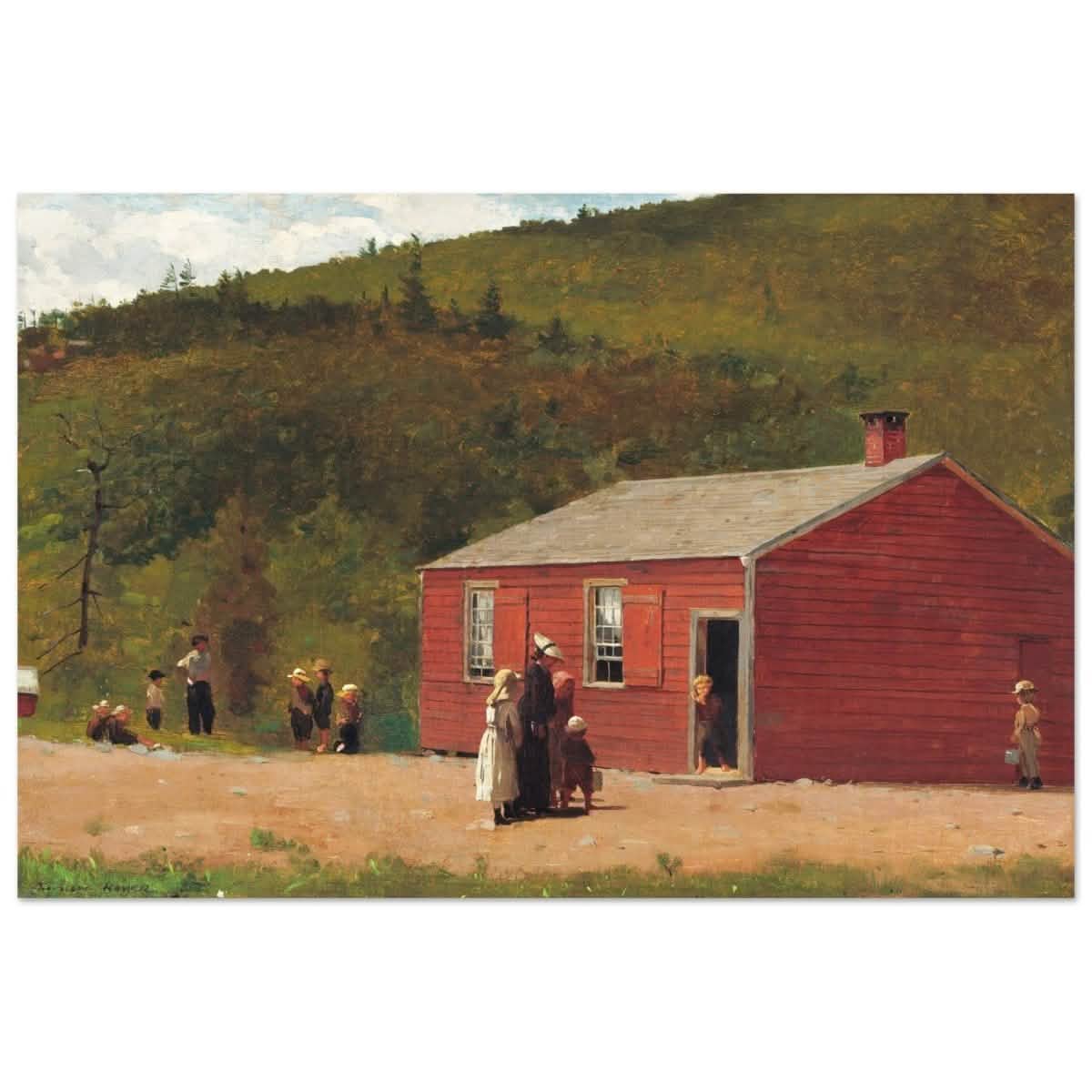 School Time by Winslow Homer | Vintage wall art print - Aluminum Print - 40x60 cm / 16x24″ -