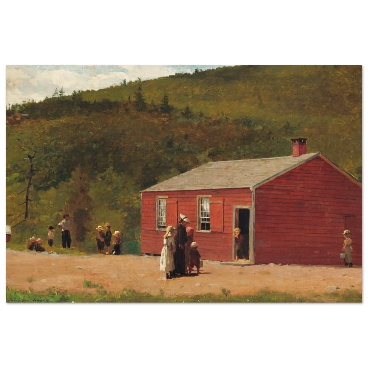 School Time by Winslow Homer | Vintage wall art print - Wood Prints - 60x90 cm / 24x36″ -