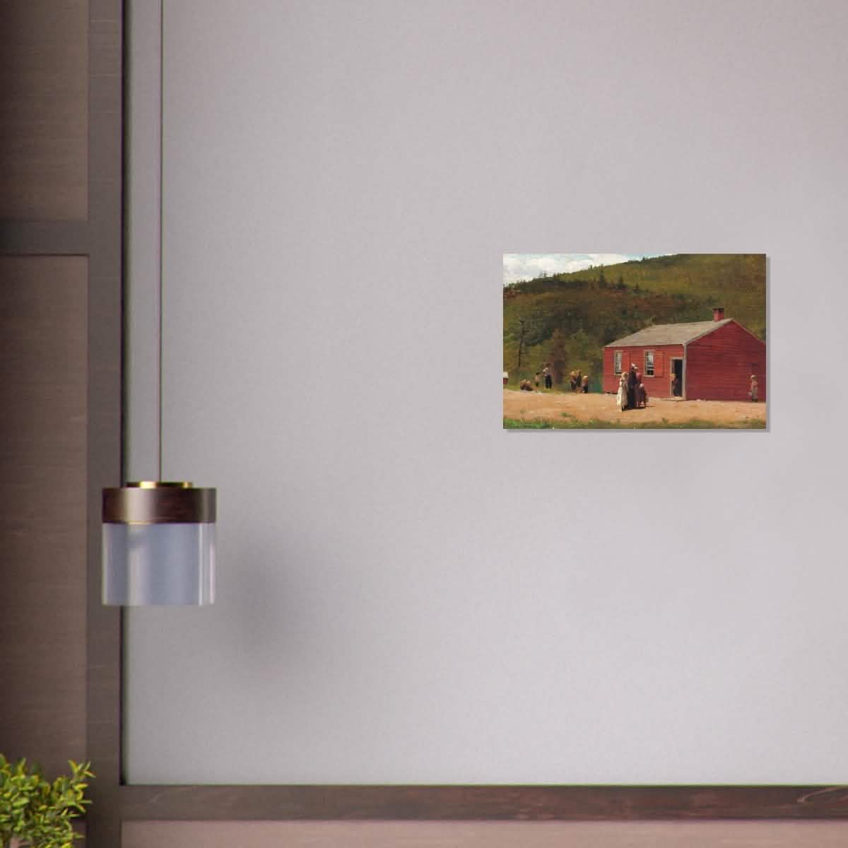 School Time by Winslow Homer | Vintage wall art print - Brushed Aluminum Print - 40x60 cm / 16x24″ -