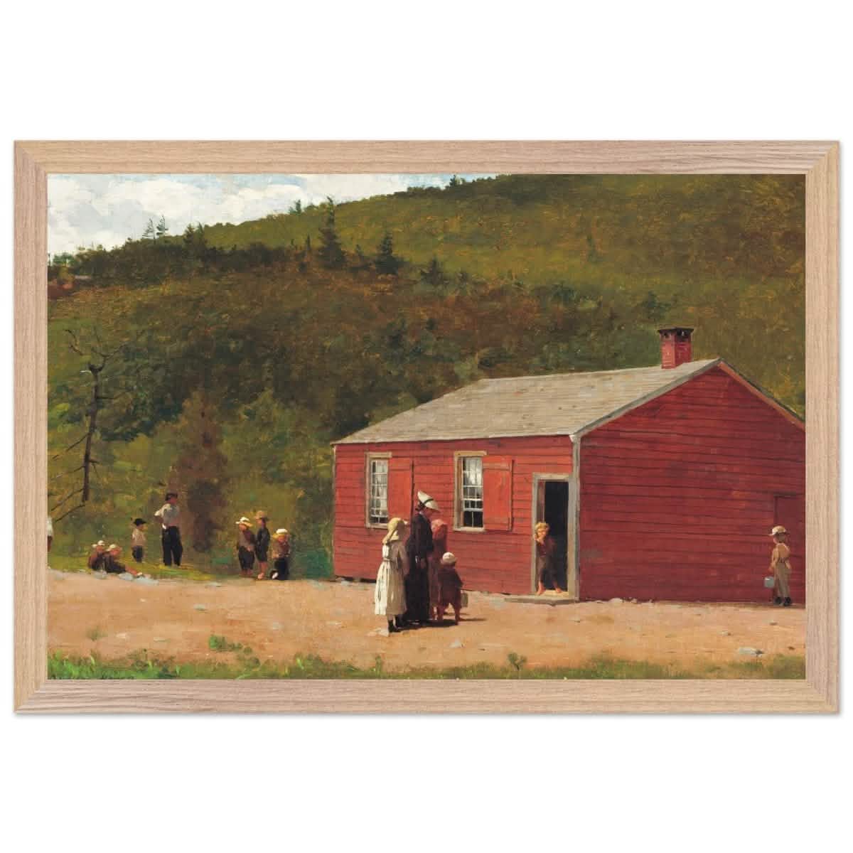 School Time by Winslow Homer | Vintage wall art print - Premium Wooden Framed Poster With Premium Matte Paper - 30x45 cm / 12x18″ - Wood frame