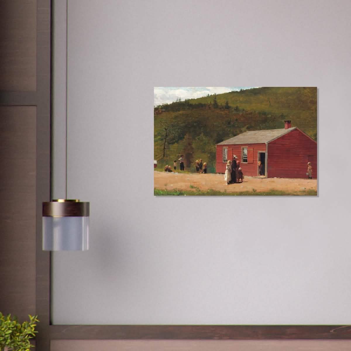 School Time by Winslow Homer | Vintage wall art print - Brushed Aluminum Print - 60x90 cm / 24x36″ -