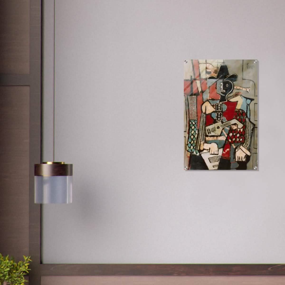 Seated Harlequin by Pablo Picasso - Acrylic Print - 50x75 cm / 20x30″ -