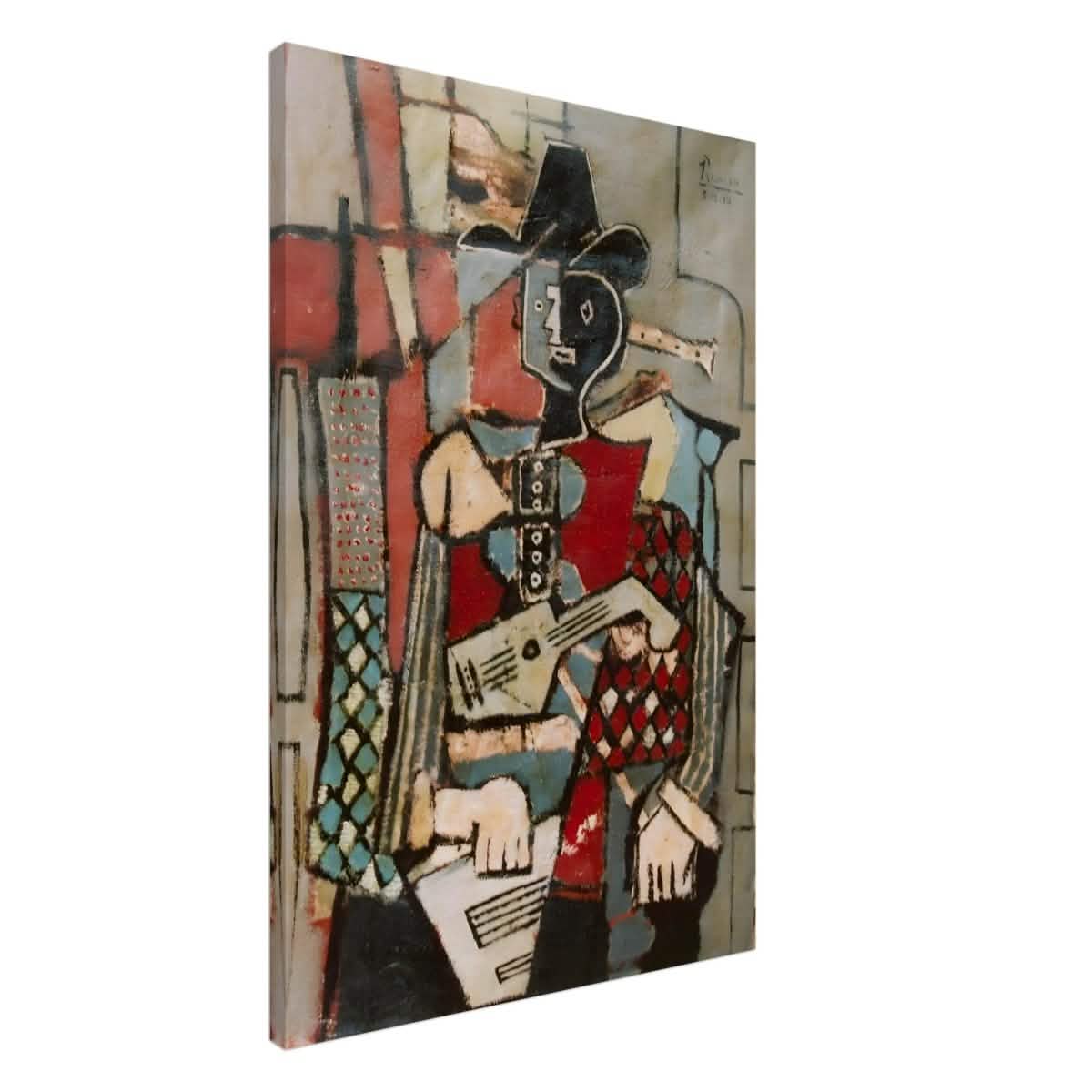 Seated Harlequin by Pablo Picasso - Canvas - 60x90 cm / 24x36″ - Slim