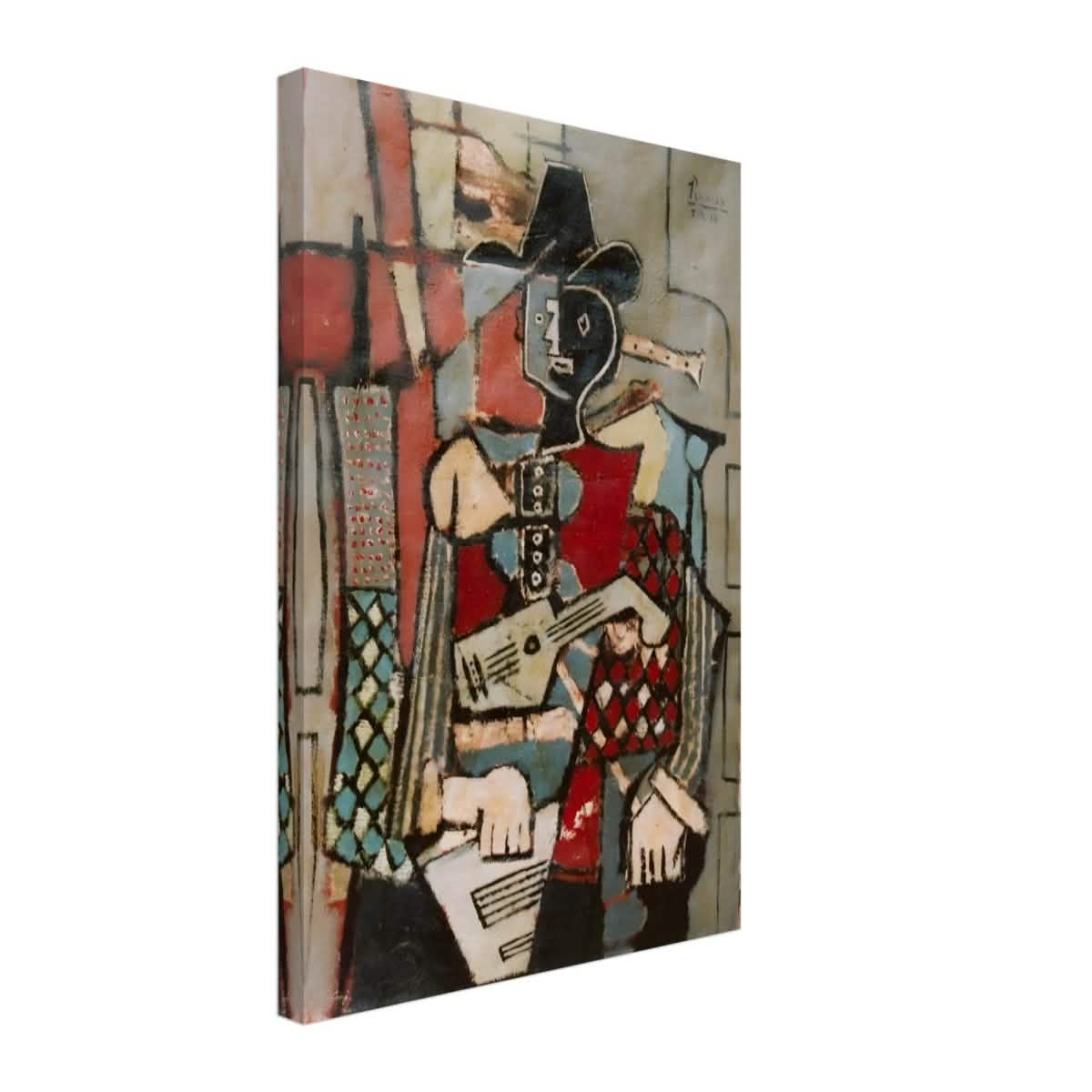 Seated Harlequin by Pablo Picasso - Canvas - 40x60 cm / 16x24″ - Thick