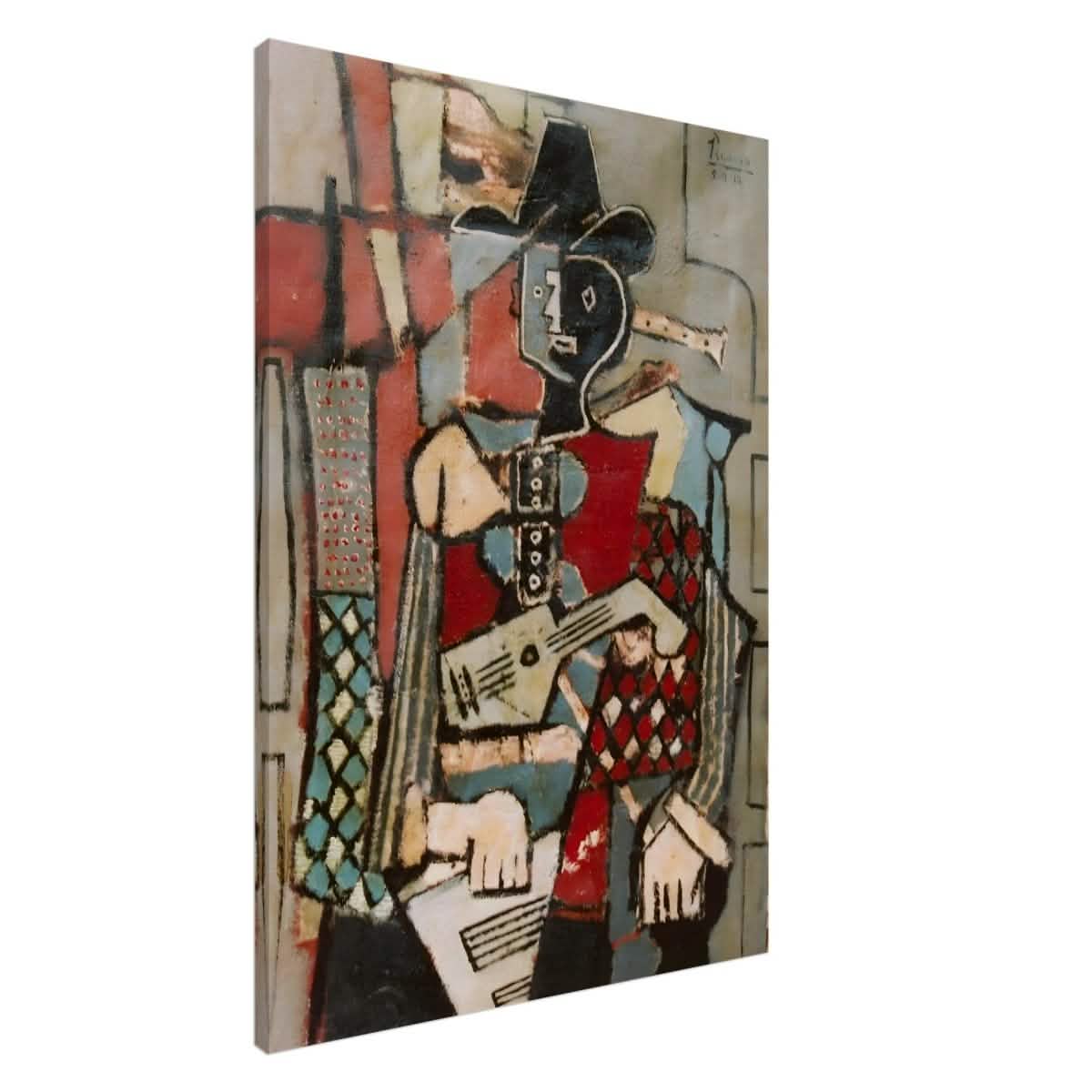 Seated Harlequin by Pablo Picasso - Canvas - 70x100 cm / 28x40″ - Slim