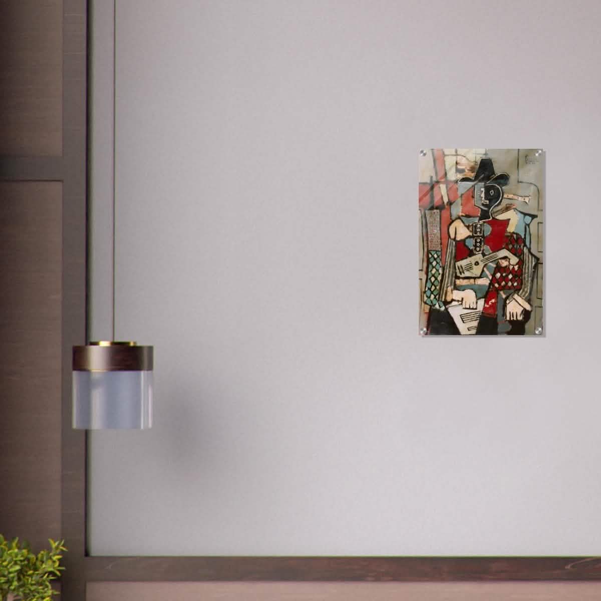 Seated Harlequin by Pablo Picasso - Acrylic Print - 40x60 cm / 16x24″ -