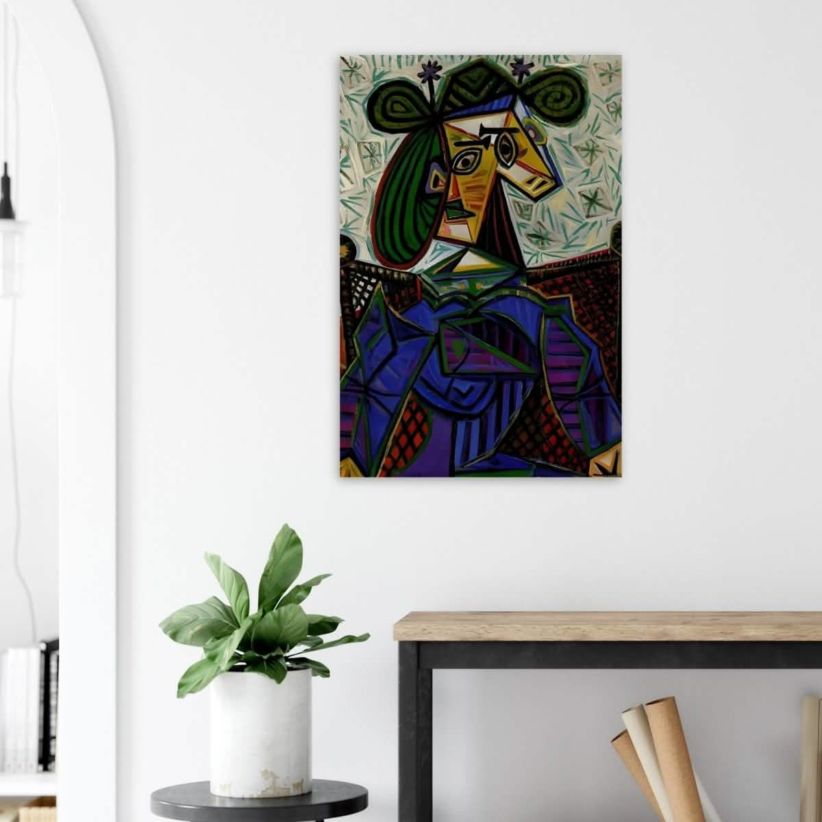 Seated Woman by Pablo Picasso - Wood Prints - 60x90 cm / 24x36″ - 20 mm