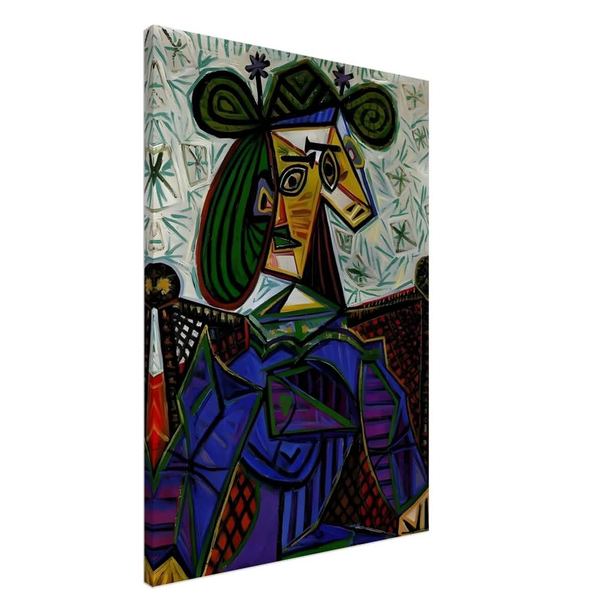 Seated Woman by Pablo Picasso - Canvas - 70x100 cm / 28x40″ - Thick