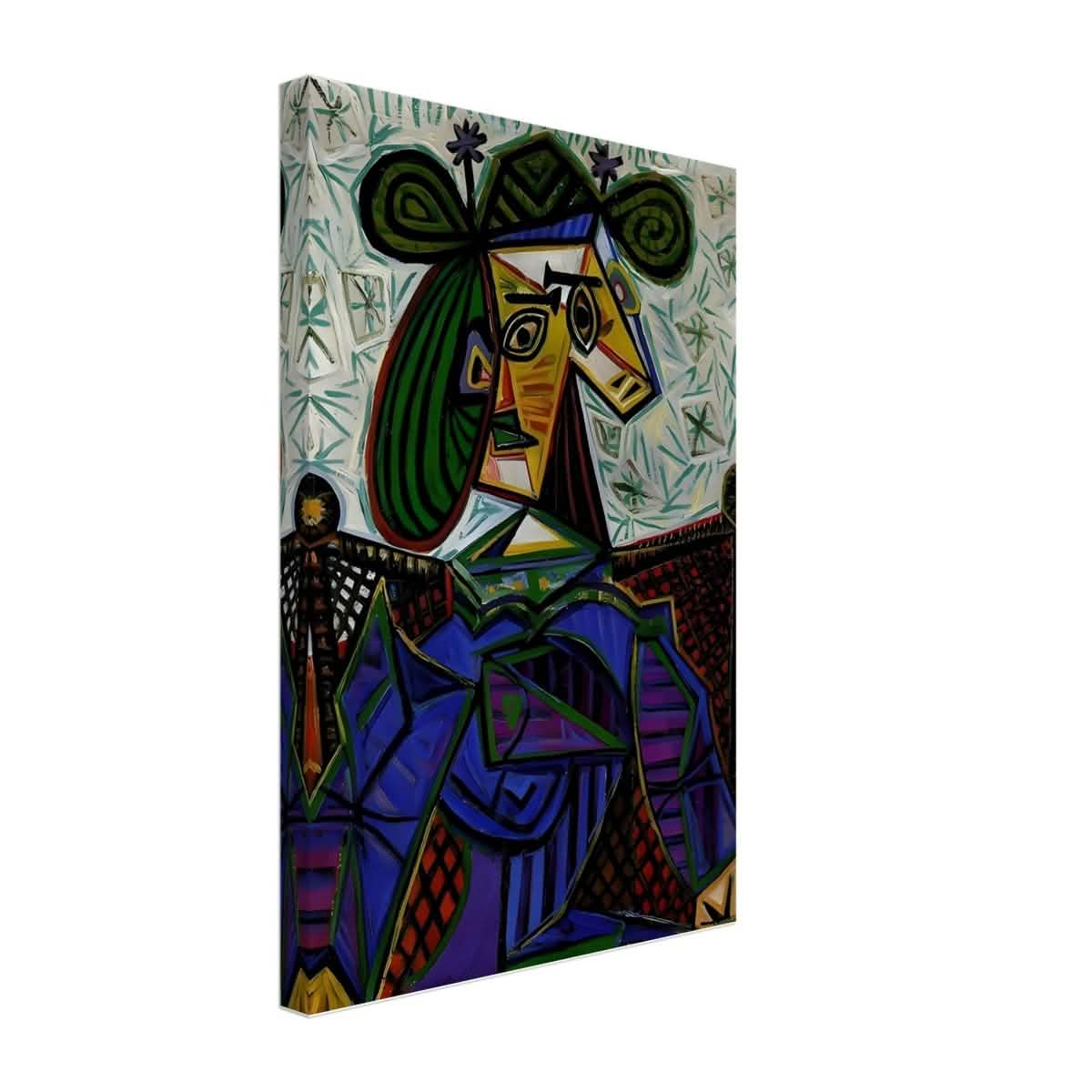 Seated Woman by Pablo Picasso - Canvas - 30x45 cm / 12x18″ - Slim