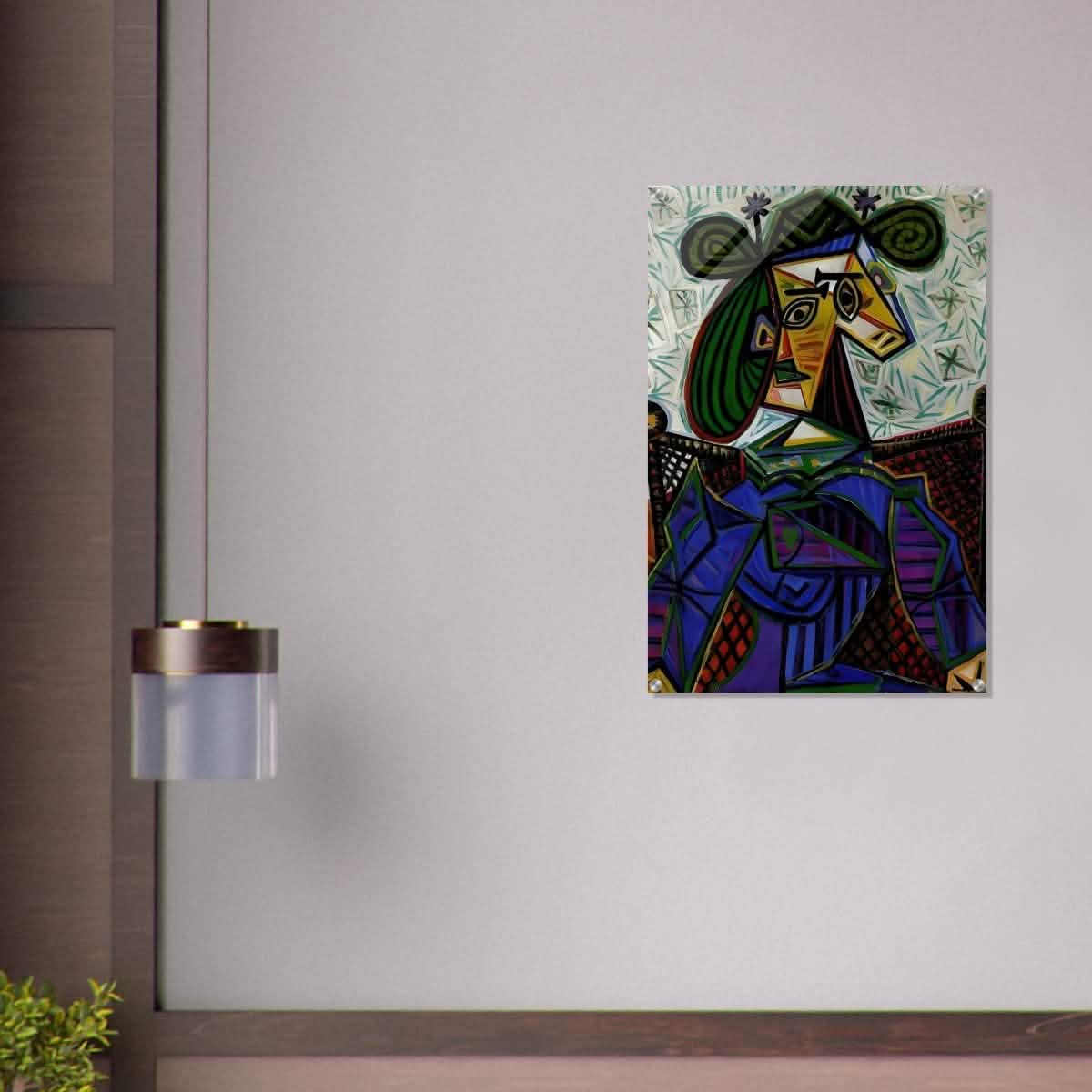 Seated Woman by Pablo Picasso - Acrylic Print - 60x90 cm / 24x36″ -