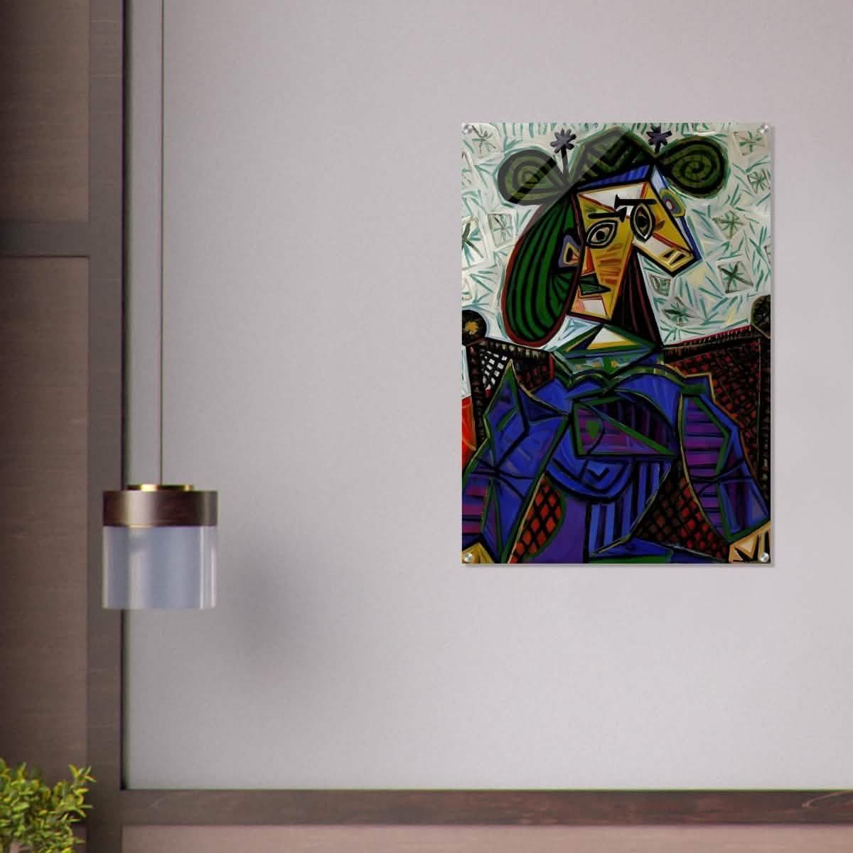 Seated Woman by Pablo Picasso - Acrylic Print - 70x100 cm / 28x40″ -