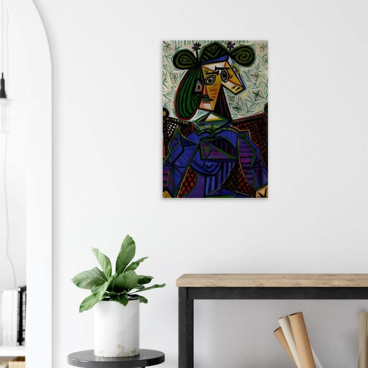 Seated Woman by Pablo Picasso - Wood Prints - 50x75 cm / 20x30″ - 20 mm