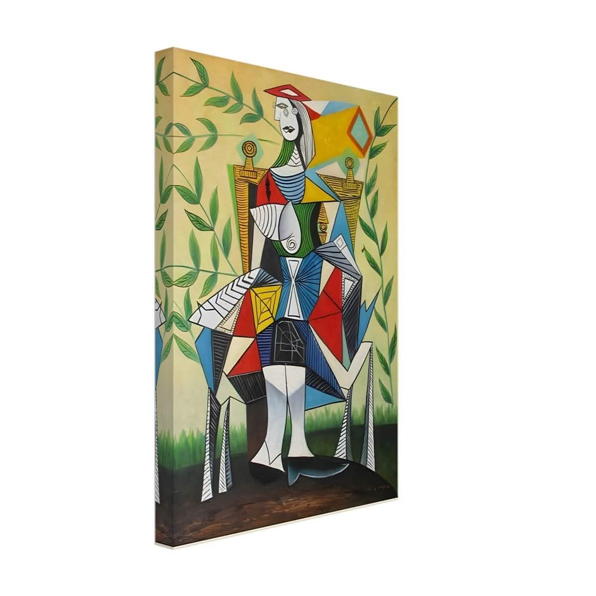 Seated Woman in a Garden by Pablo Picasso 1938 - Canvas - 30x45 cm / 12x18″ - Thick