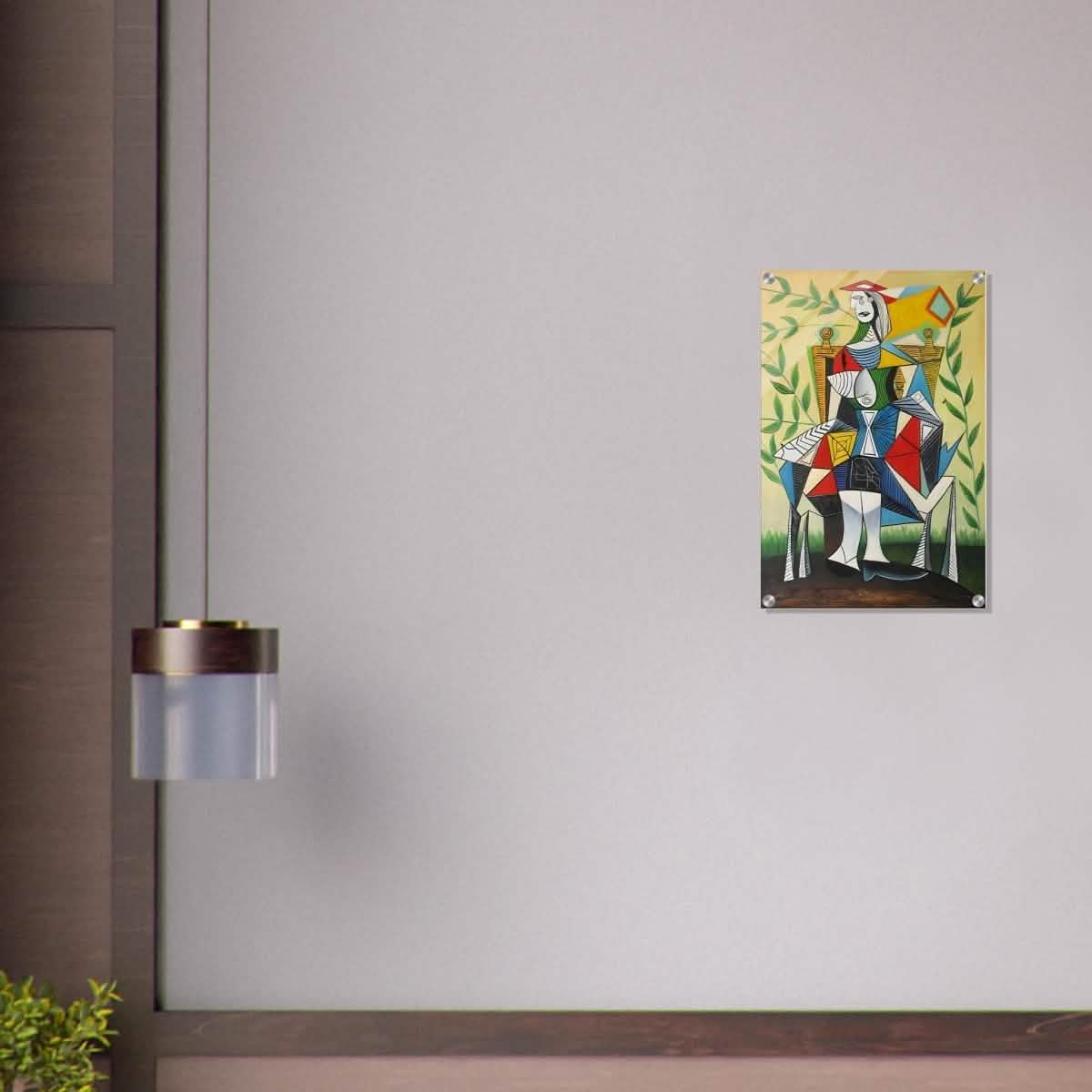 Seated Woman in a Garden by Pablo Picasso 1938 - Acrylic Print - 40x60 cm / 16x24″ -