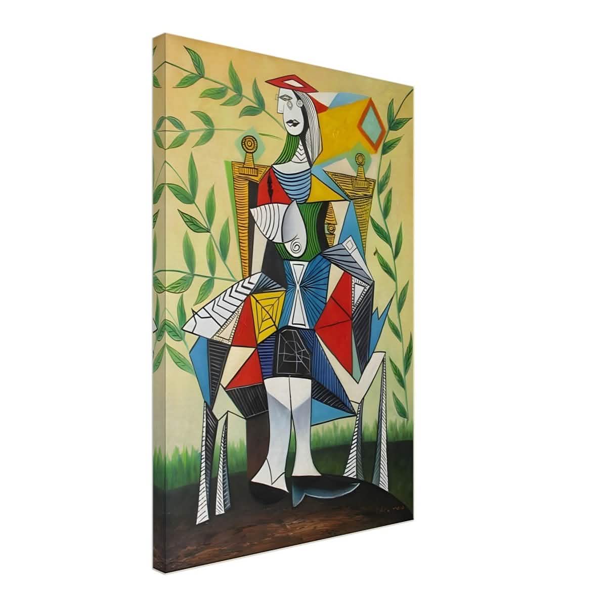 Seated Woman in a Garden by Pablo Picasso 1938 - Canvas - 40x60 cm / 16x24″ - Slim