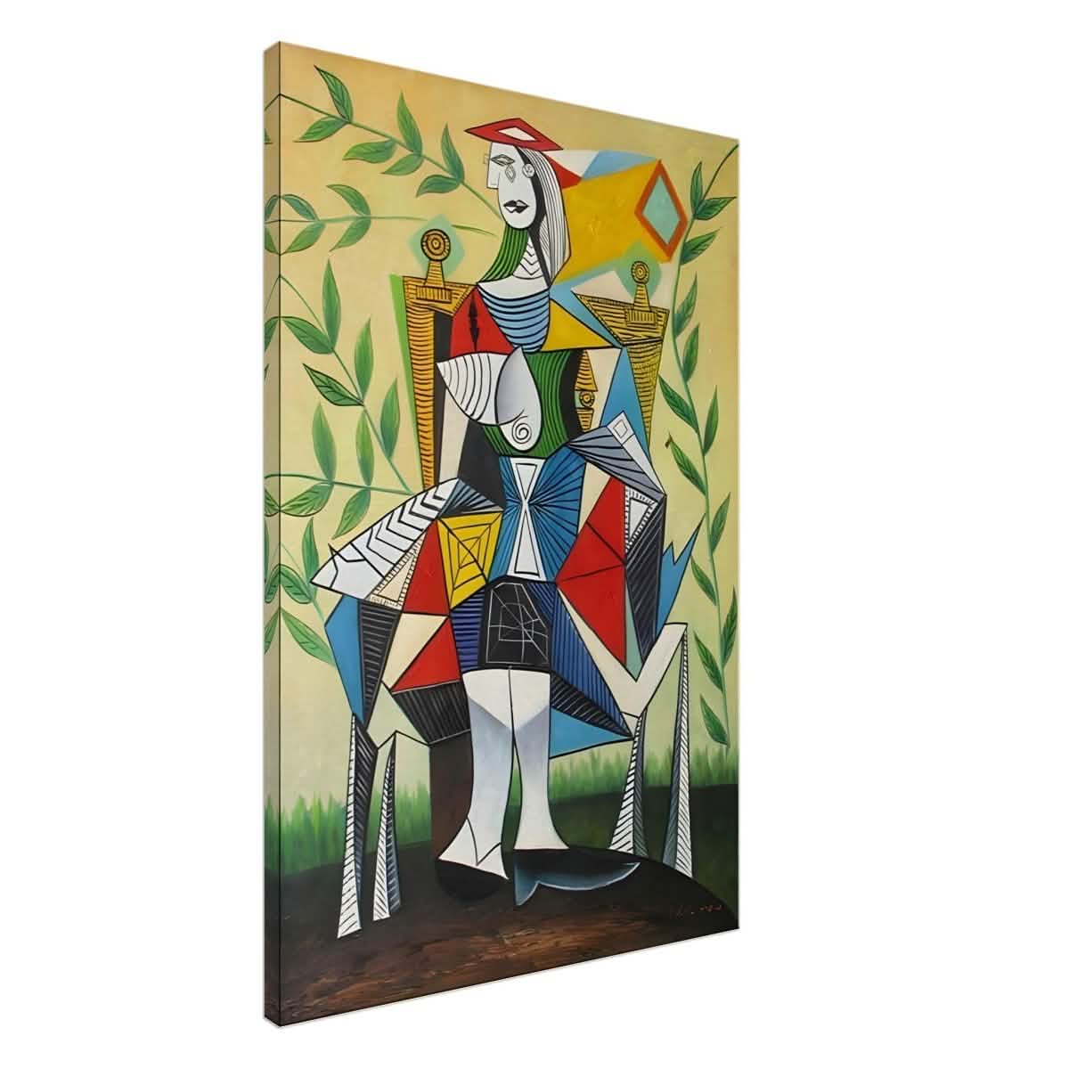 Seated Woman in a Garden by Pablo Picasso 1938 - Canvas - 60x90 cm / 24x36″ - Slim